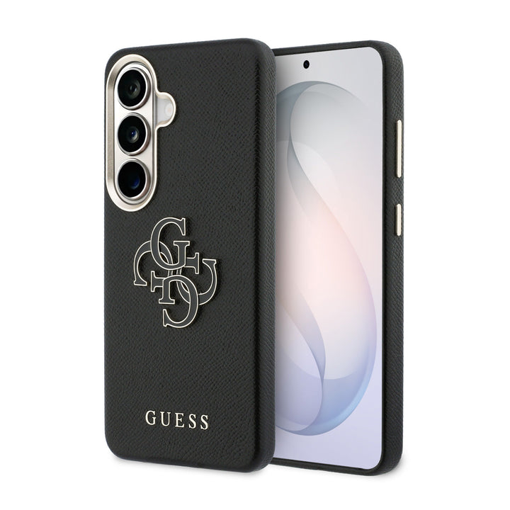 Guess Samsung Galaxy S26 Backcover hoesje - Grained - Big 4G Logo - Zwart-Hoesjes-Ilumina Benelux