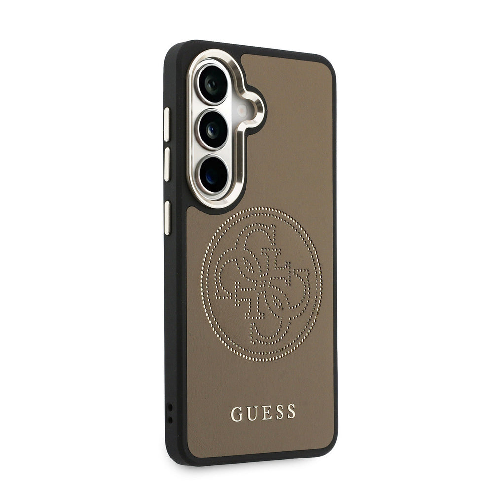 Guess Samsung Galaxy S26 Backcover hoesje - MagSafe - 4G Perforated Logo - Bruin-Hoesjes-Ilumina Benelux