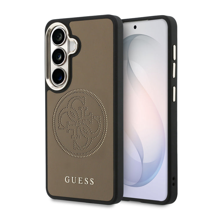 Guess Samsung Galaxy S26 Backcover hoesje - MagSafe - 4G Perforated Logo - Bruin-Hoesjes-Ilumina Benelux