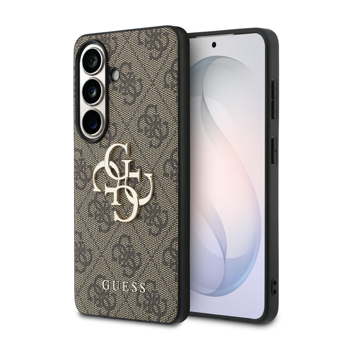 Guess Samsung Galaxy S26 Plus Backcover hoesje - 4G - Big Metal Logo - Bruin-Hoesjes-Ilumina Benelux