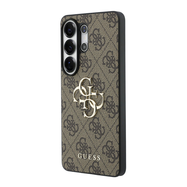 Guess Samsung Galaxy S26 Ultra Backcover hoesje - 4G - Big Metal Logo - Bruin-Hoesjes-Ilumina Benelux