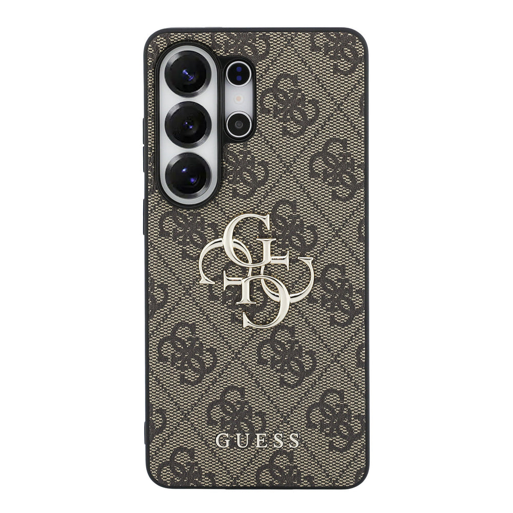Guess Samsung Galaxy S26 Ultra Backcover hoesje - 4G - Big Metal Logo - Bruin-Hoesjes-Ilumina Benelux