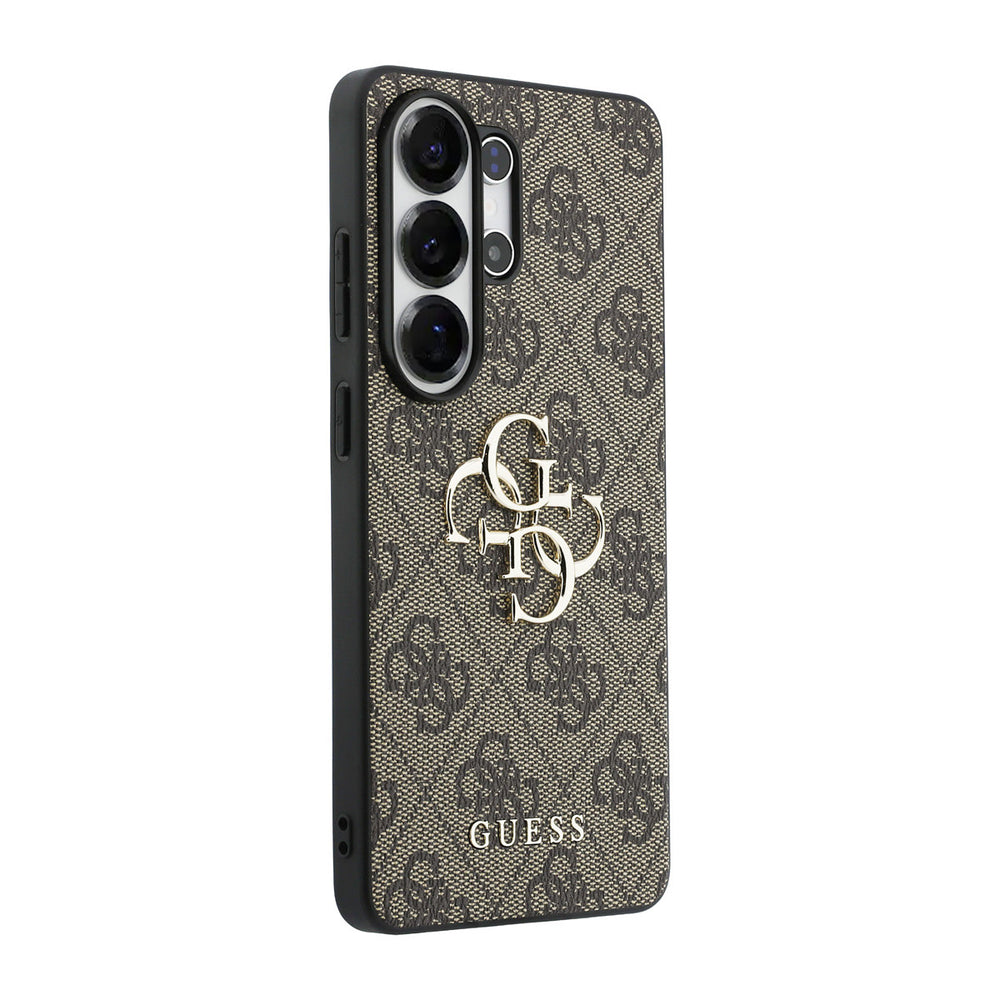 Guess Samsung Galaxy S26 Ultra Backcover hoesje - 4G - Big Metal Logo - Bruin-Hoesjes-Ilumina Benelux