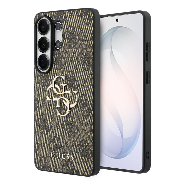 Guess Samsung Galaxy S26 Ultra Backcover hoesje - 4G - Big Metal Logo - Bruin-Hoesjes-Ilumina Benelux