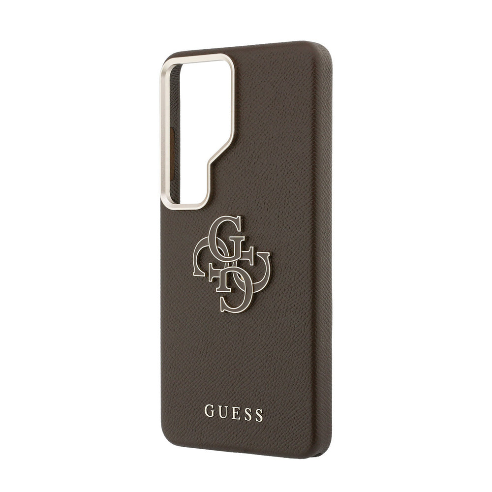 Guess Samsung Galaxy S26 Ultra Backcover hoesje - Grained - Big 4G Logo - Bruin-Hoesjes-Ilumina Benelux