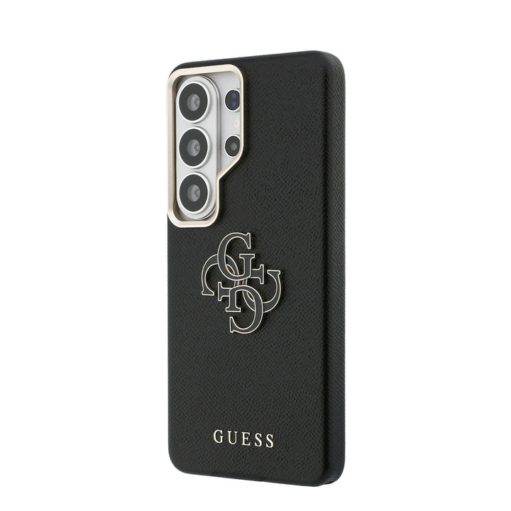 Guess Samsung Galaxy S26 Ultra Backcover hoesje - Grained - Big 4G Logo - Zwart-Hoesjes-Ilumina Benelux