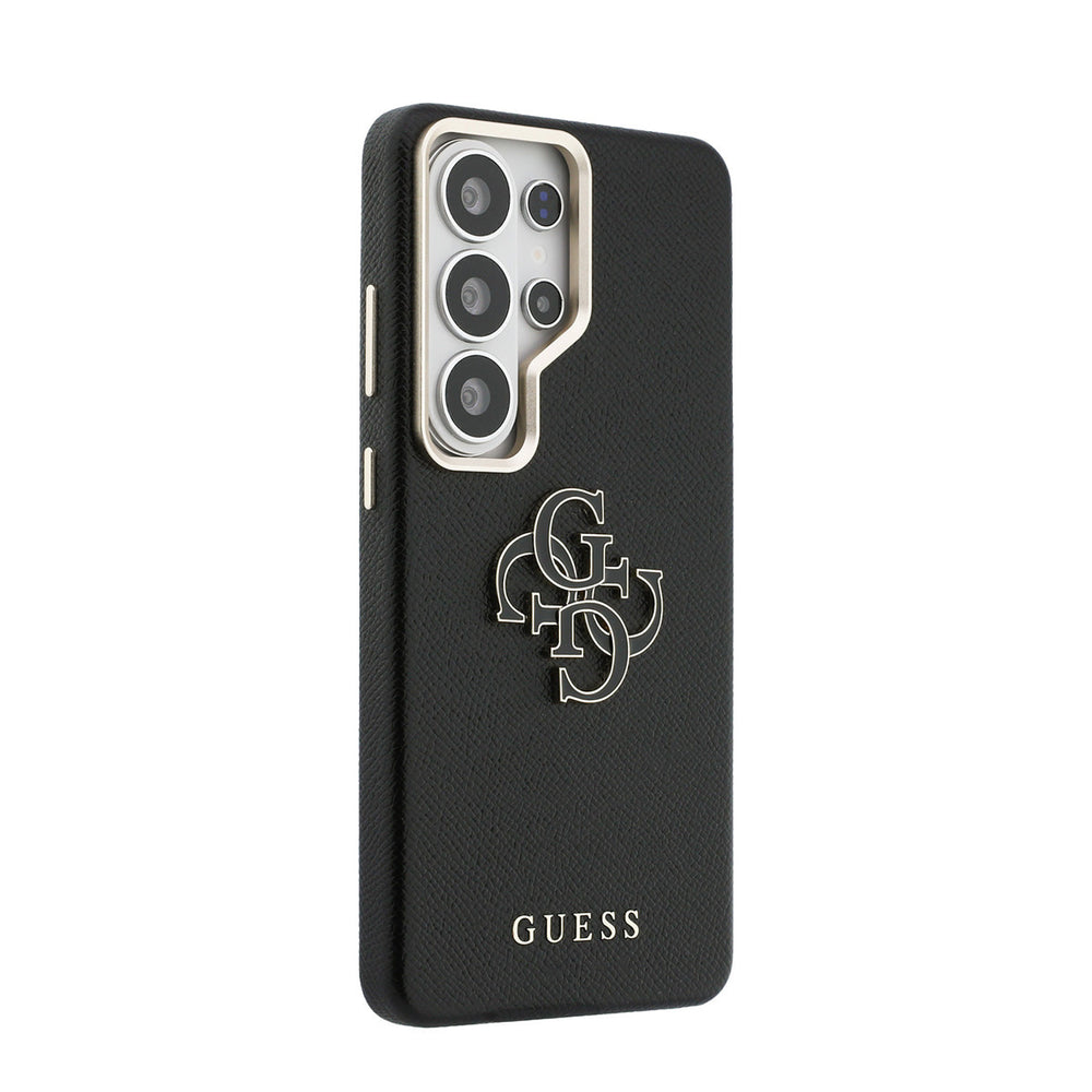 Guess Samsung Galaxy S26 Ultra Backcover hoesje - Grained - Big 4G Logo - Zwart-Hoesjes-Ilumina Benelux