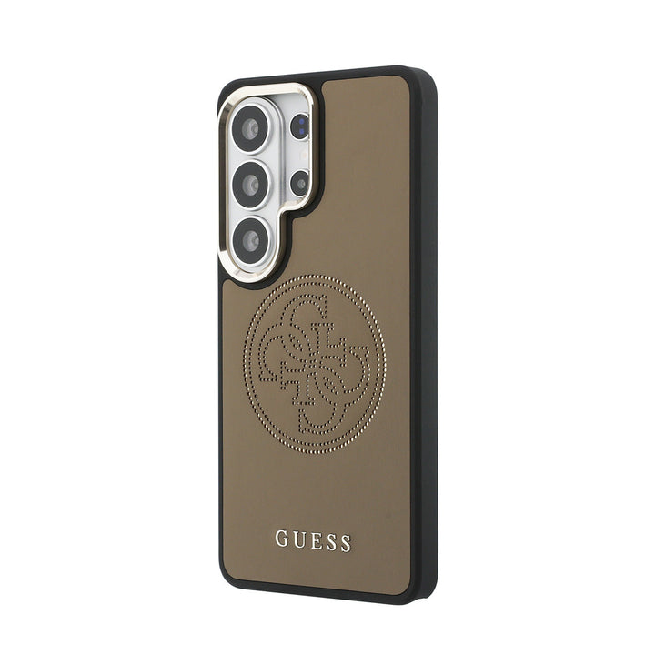 Guess Samsung Galaxy S26 Ultra Backcover hoesje - MagSafe - 4G Perforated Logo - Bruin-Hoesjes-Ilumina Benelux