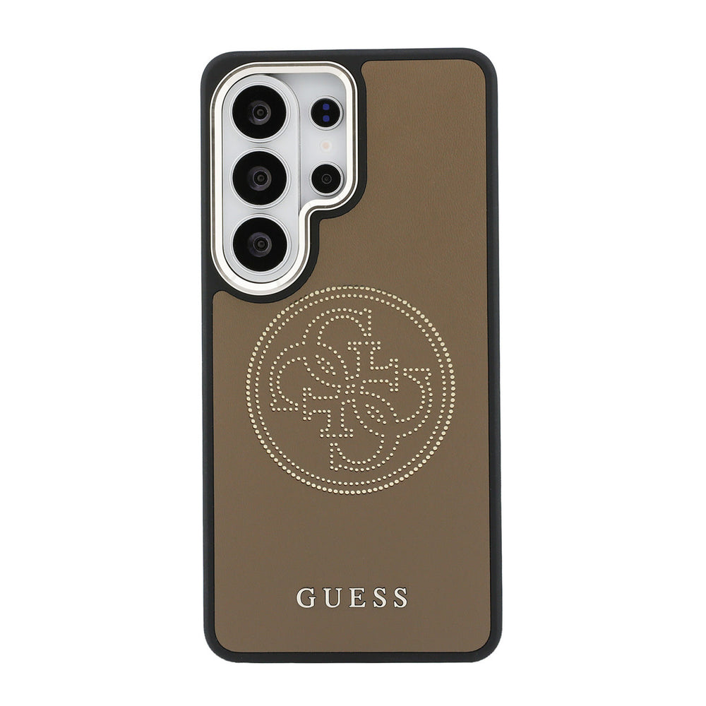 Guess Samsung Galaxy S26 Ultra Backcover hoesje - MagSafe - 4G Perforated Logo - Bruin-Hoesjes-Ilumina Benelux