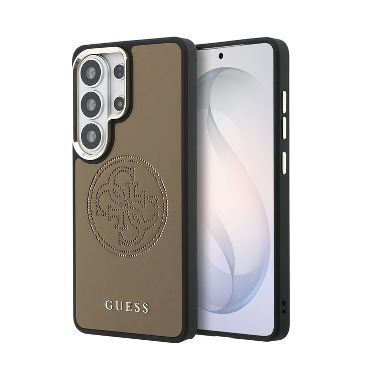 Guess Samsung Galaxy S26 Ultra Backcover hoesje - MagSafe - 4G Perforated Logo - Bruin-Hoesjes-Ilumina Benelux