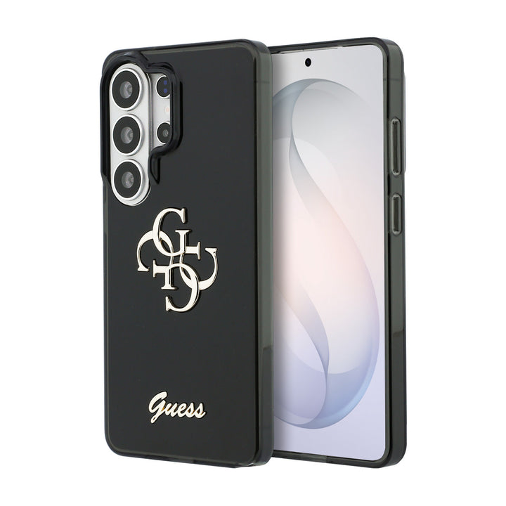 Guess Samsung Galaxy S26 Ultra Backcover hoesje - MagSafe - 4G Script Metal Logo - Black Edge - Zwart-Hoesjes-Ilumina Benelux