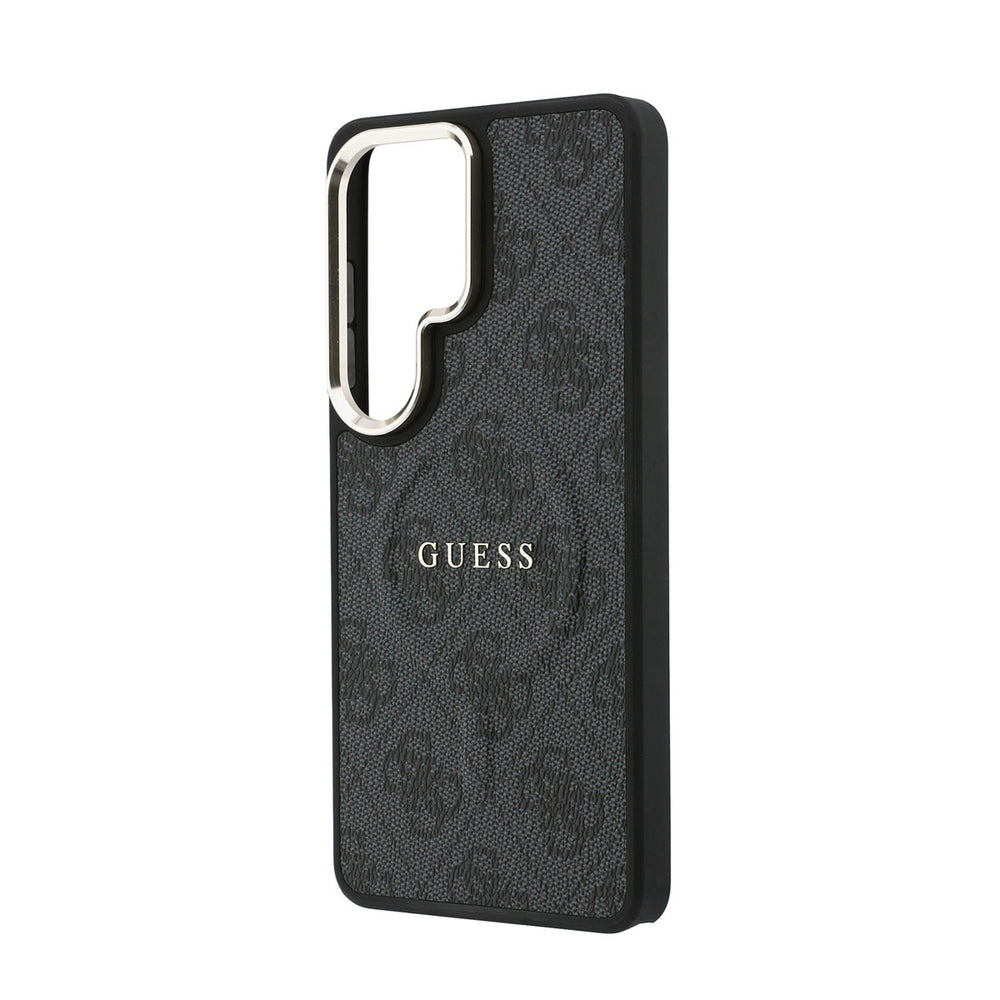 Guess Samsung Galaxy S26 Ultra Backcover hoesje - Magsafe PU Leather - 4G Classic Logo - Gold Edge - Zwart-Hoesjes-Ilumina Benelux