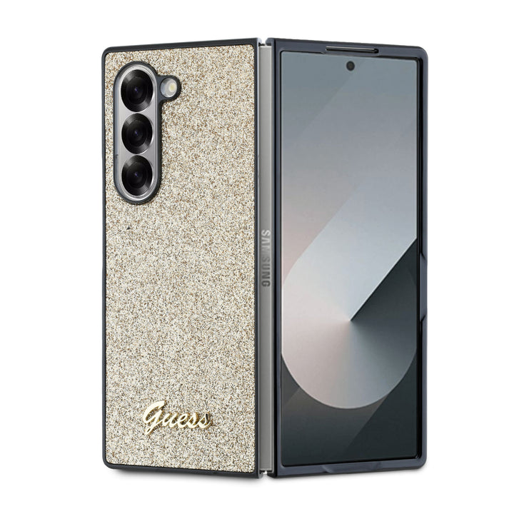 Guess Samsung Galaxy Z Fold 6 Backcover hoesje - Goud-Hoesjes-Ilumina Benelux