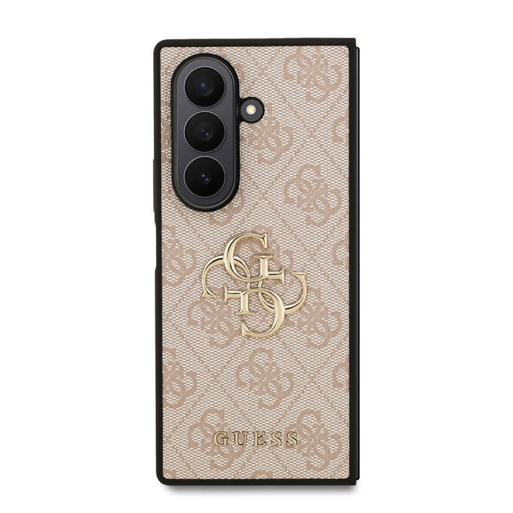 Guess Samsung Galaxy Z Fold 7 Backcover hoesje - 4G - Big Metal Logo - Roze-Hoesjes-Ilumina Benelux
