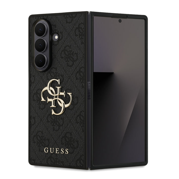 Guess Samsung Galaxy Z Fold 7 Backcover hoesje - 4G - Big Metal Logo - Zwart-Hoesjes-Ilumina Benelux