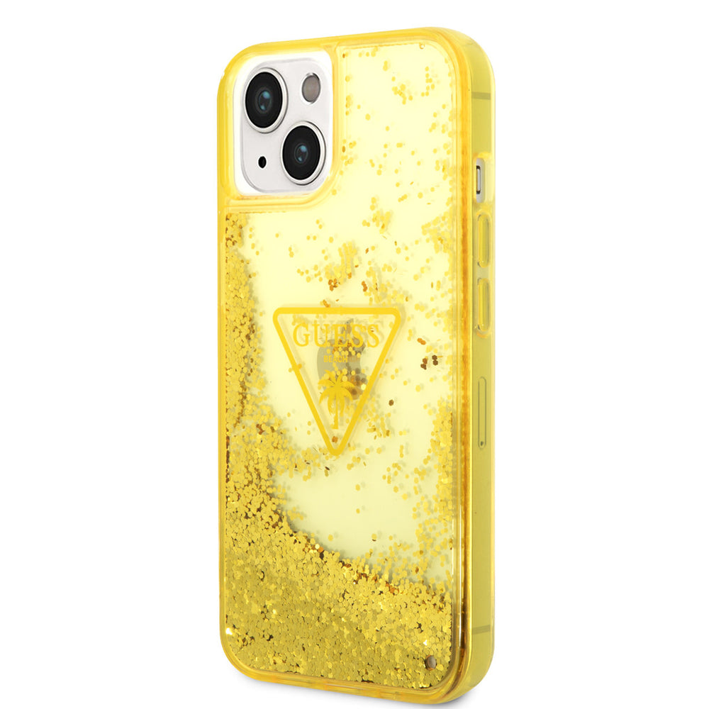 Guess TPU Liquid Glitter Translucent Hardcase Hoesje voor Apple iPhone 14 & 13 - Bescherm je Telefoon!-Hoesjes-Ilumina Benelux