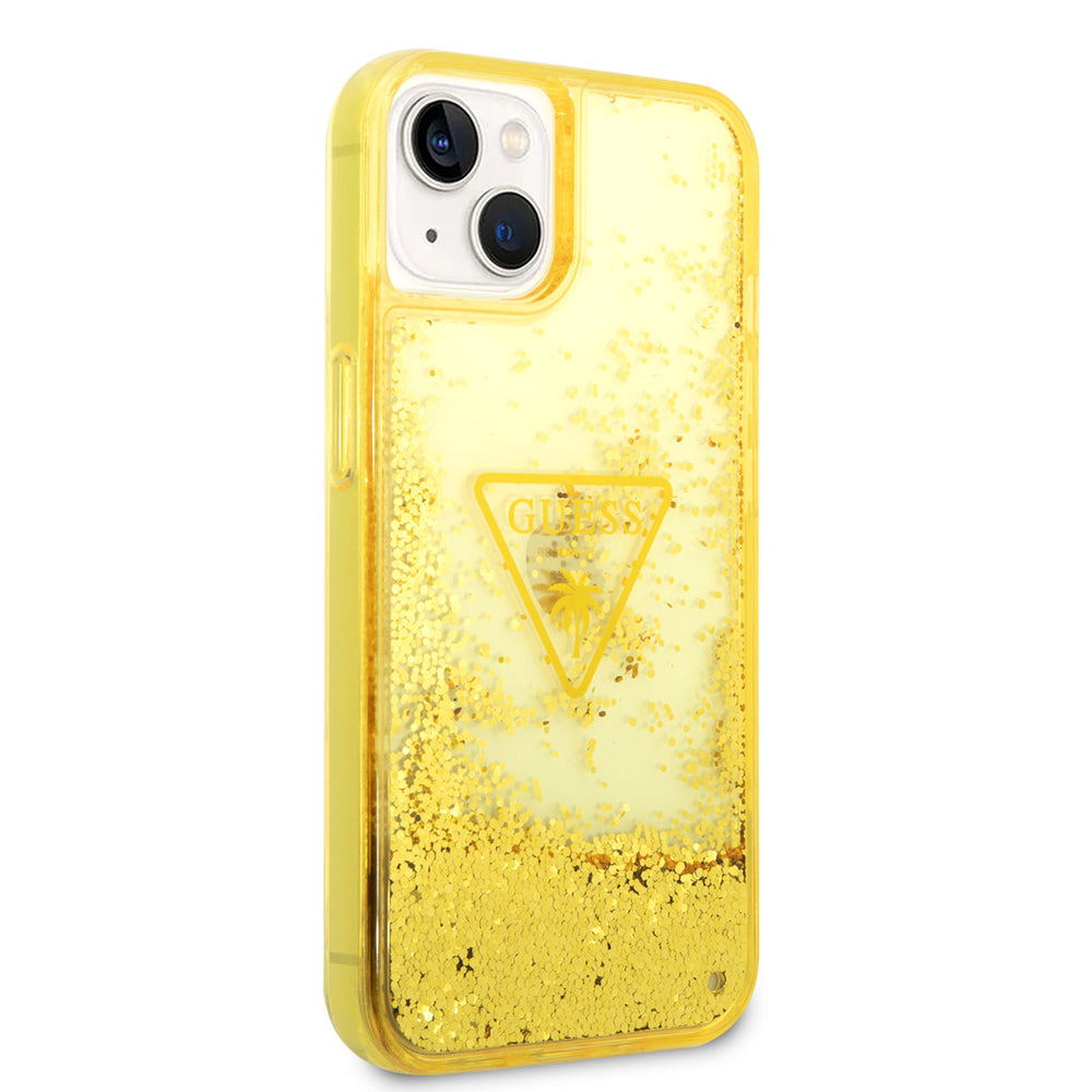 Guess TPU Liquid Glitter Translucent Hardcase Hoesje voor Apple iPhone 14 & 13 - Bescherm je Telefoon!-Hoesjes-Ilumina Benelux