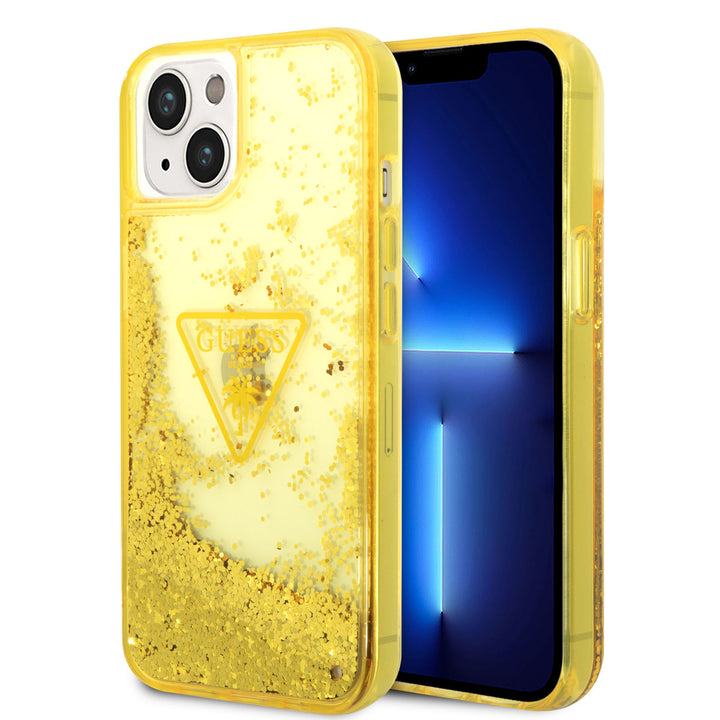 Guess TPU Liquid Glitter Translucent Hardcase Hoesje voor Apple iPhone 14 & 15 Plus-Hoesjes-Ilumina Benelux