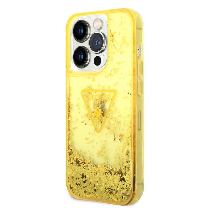 Guess TPU Liquid Glitter Translucent Hardcase Hoesje voor Apple iPhone 14 Pro Max-Hoesjes-Ilumina Benelux