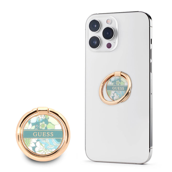 Guess Telefoon Ring houder - Flower Ring Stand - Groen-Telefoonkoord-Ilumina Benelux