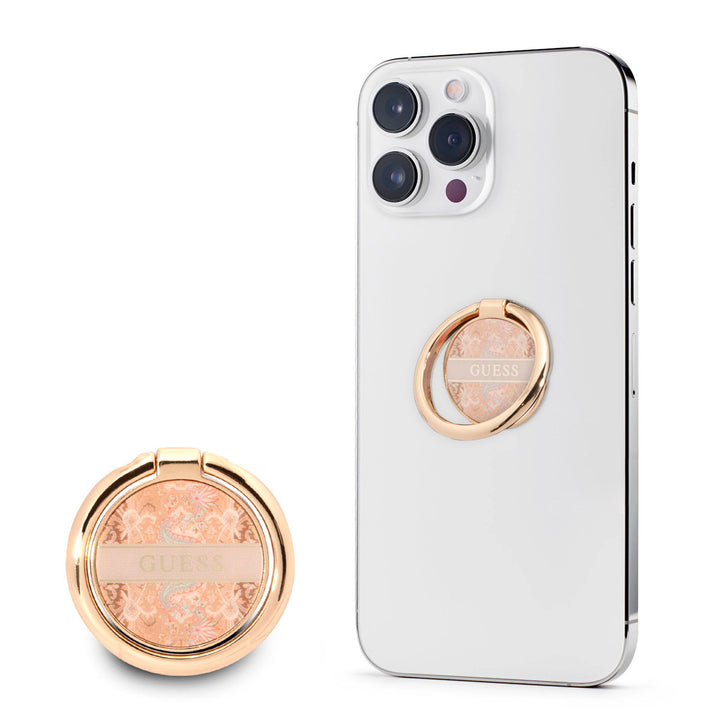 Guess Telefoon Ring houder - Flower Ring Stand - Paisley Gold-Telefoonkoord-Ilumina Benelux