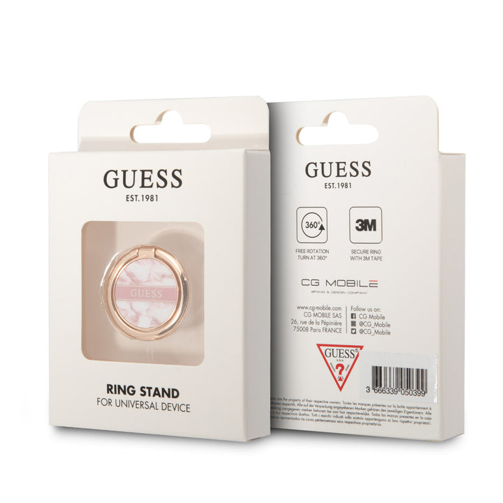 Guess Telefoon Ring houder - Marble Ring Stand - Roze-Telefoonkoord-Ilumina Benelux