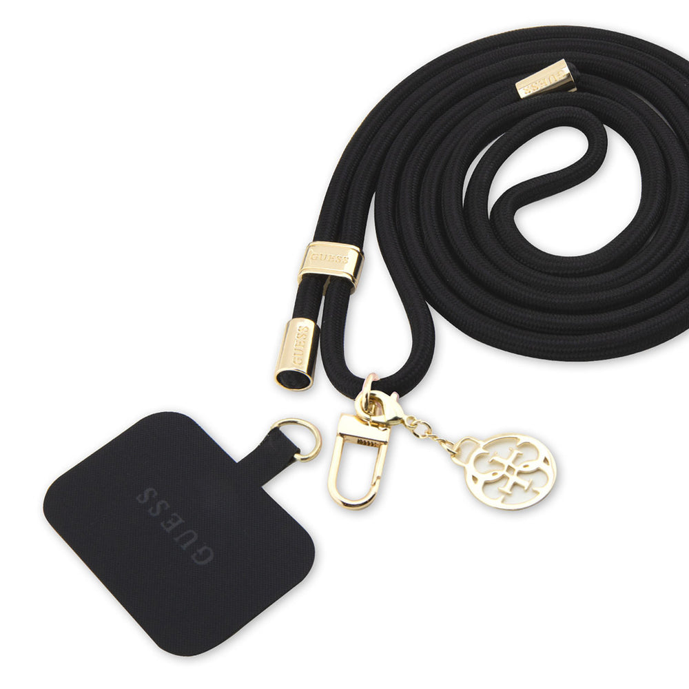 Guess Tether Patch Phone Straps - Universal Cord - Black-Telefoonkoord-Ilumina Benelux
