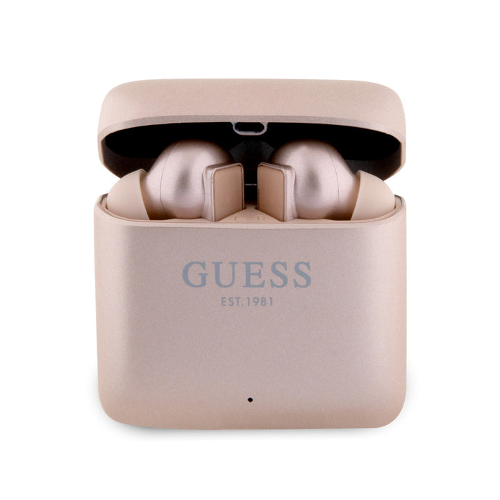 Guess True Wireless Bluetooth Earbuds - Satined Finish - Roze-In-ear koptelefoon-Ilumina Benelux