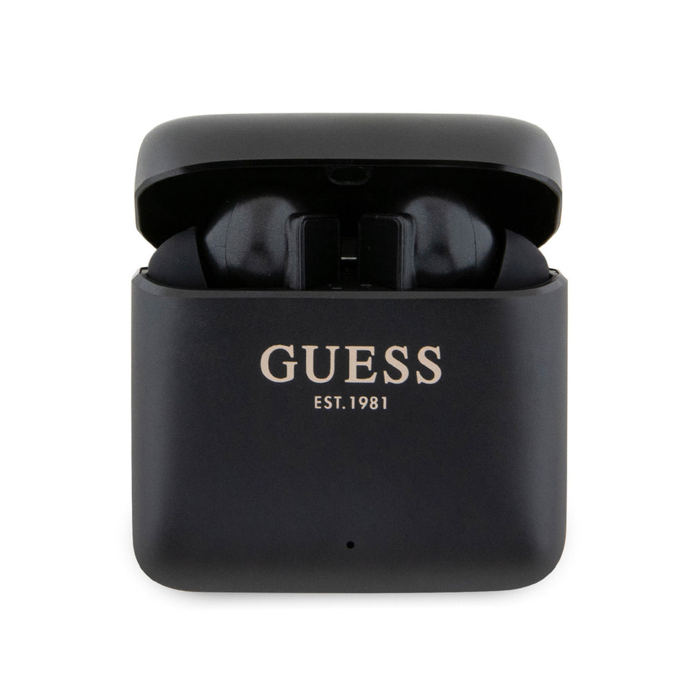 Guess True Wireless Bluetooth Earbuds - Satined Finish - Zwart-In-ear koptelefoon-Ilumina Benelux