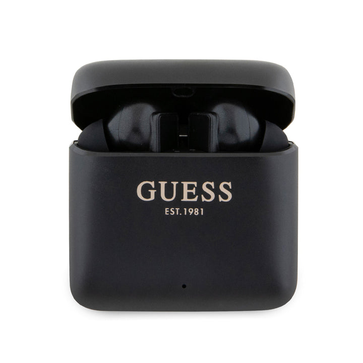 Guess True Wireless Bluetooth Earbuds - Satined Finish - Zwart-In-ear koptelefoon-Ilumina Benelux