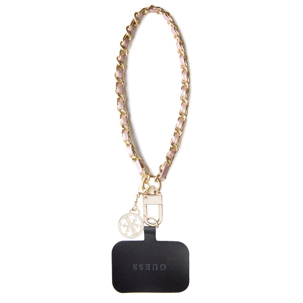 Guess Universal Wrist Chain - Tether Patch - 4G Charm - Roze-Telefoonkoord-Ilumina Benelux