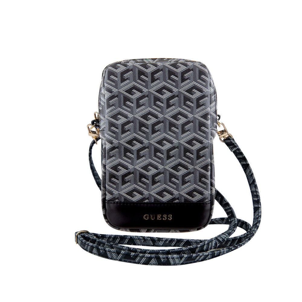 Guess Wallet tas - G Cube - Bottom Stripe - Zwart-Hoesjes-Ilumina Benelux