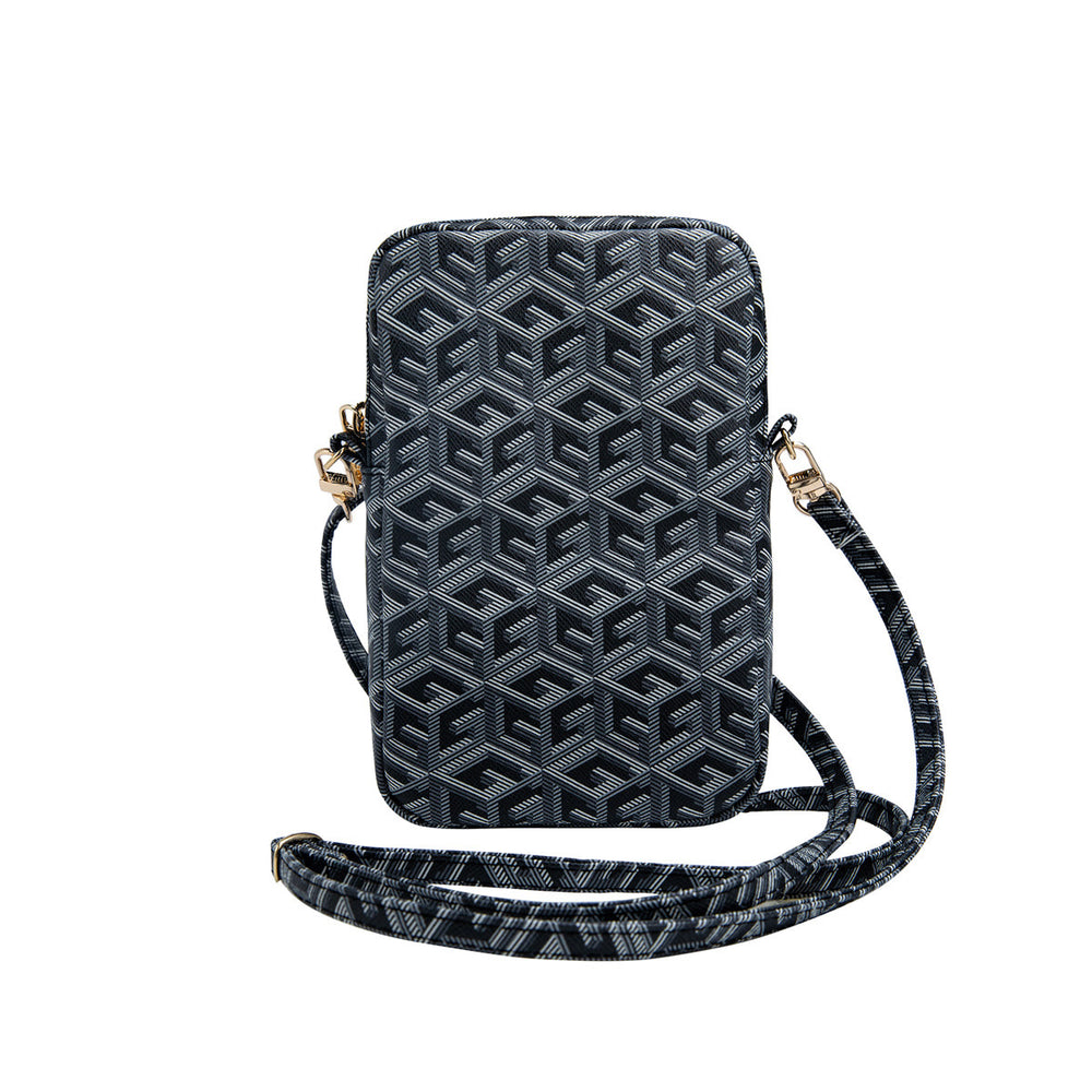 Guess Wallet tas - G Cube - Bottom Stripe - Zwart-Hoesjes-Ilumina Benelux