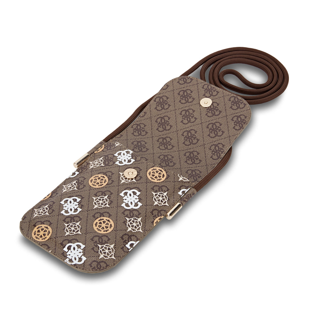 Guess Wallet tas Multicolor print on 4G - Bruin-Hoesjes-Ilumina Benelux