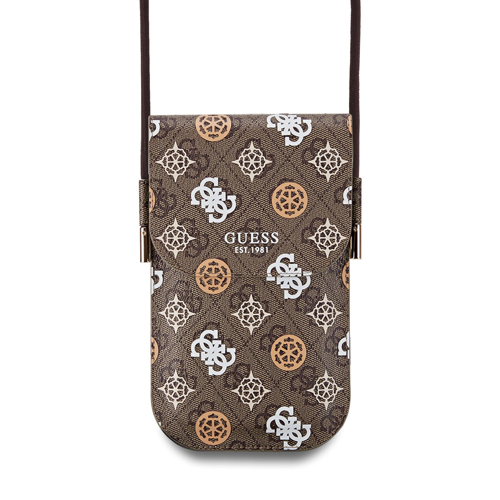 Guess Wallet tas Multicolor print on 4G - Bruin-Hoesjes-Ilumina Benelux