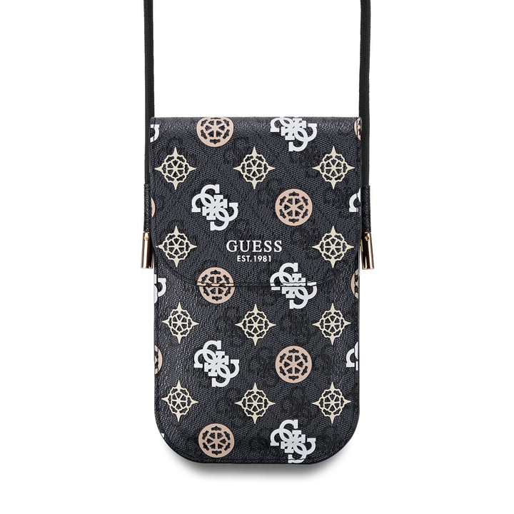 Guess Wallet tas Multicolor print on 4G - Zwart-Hoesjes-Ilumina Benelux