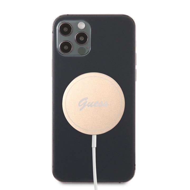 Guess Wireless Charger - Magsafe compatible - 15W - Goud-Oplader-Ilumina Benelux