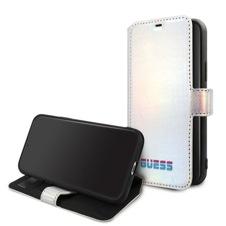 Guess Zilver hoesje iPhone 11 Pro - Book Case - Iridescent - Original - GUFLBKN58BLD-Hoesjes-Ilumina Benelux