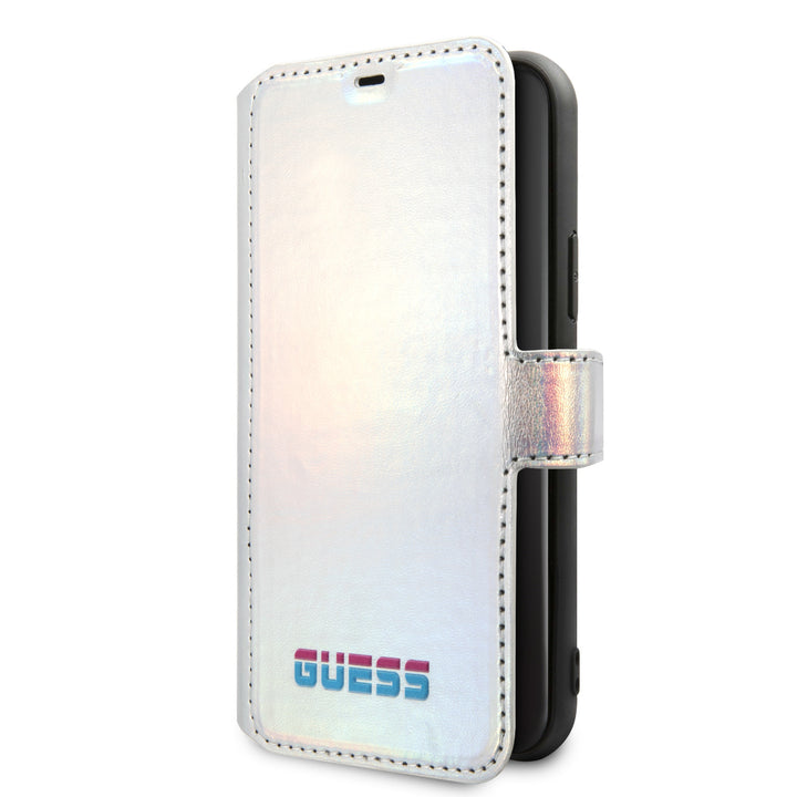 Guess Zilver hoesje iPhone 11 Pro Max - Book Case - Iridescent - Original - GUFLBKN65BLD-Hoesjes-Ilumina Benelux