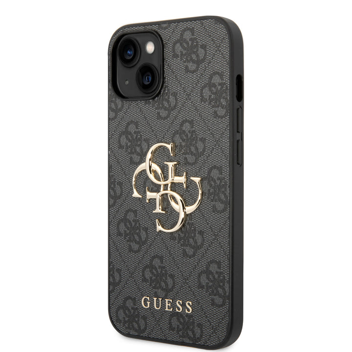 Guess iPhone 14 & 13 Hardcase Backcover - 4G - Big Metal Logo - Grijs-Hoesjes-Ilumina Benelux