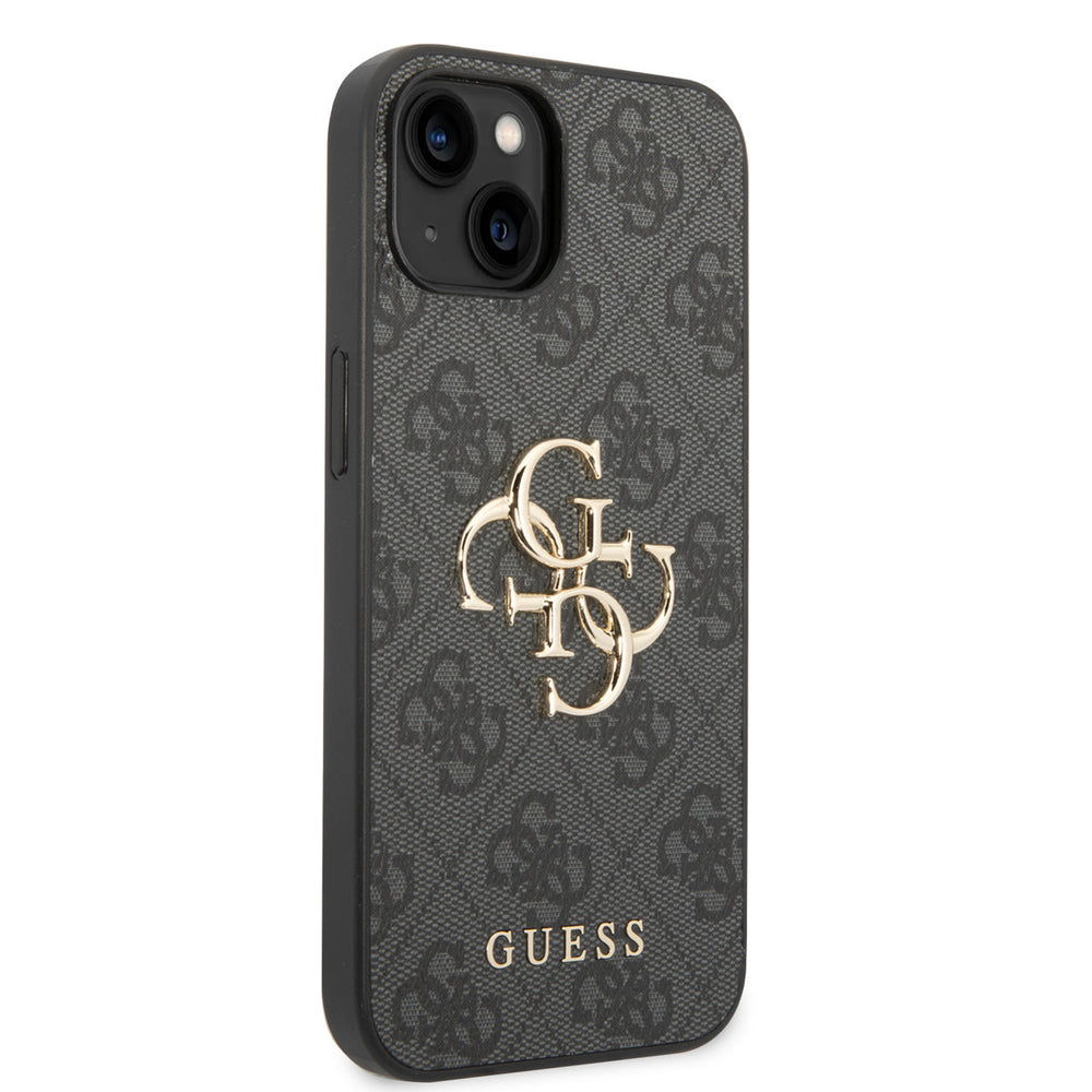 Guess iPhone 14 & 13 Hardcase Backcover - 4G - Big Metal Logo - Grijs-Hoesjes-Ilumina Benelux