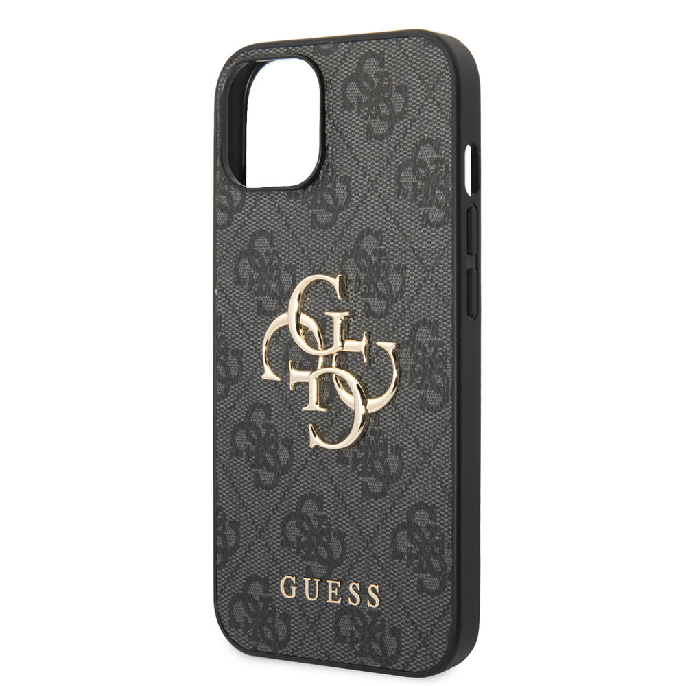Guess iPhone 14 & 13 Hardcase Backcover - 4G - Big Metal Logo - Grijs-Hoesjes-Ilumina Benelux