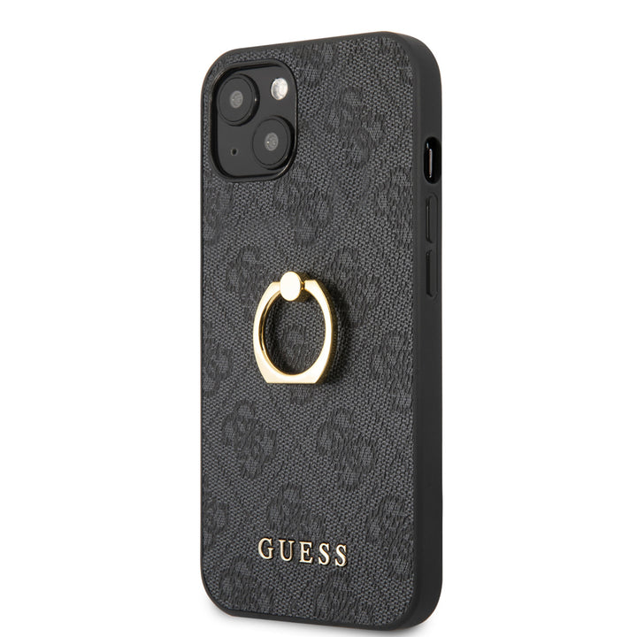 Guess iPhone 14 & 15 Plus Hardcase Backcover - 4G - Met Ringhouder - Grijs-Hoesjes-Ilumina Benelux