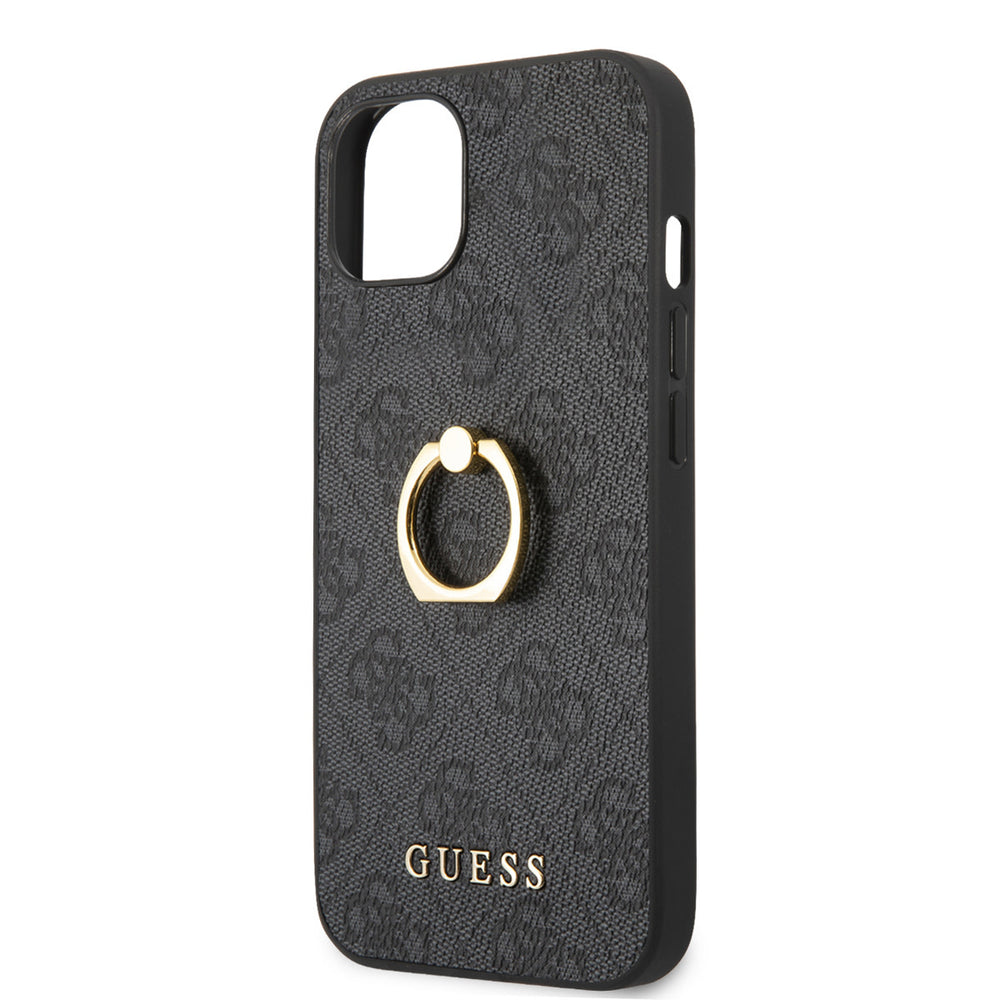 Guess iPhone 14 & 15 Plus Hardcase Backcover - 4G - Met Ringhouder - Grijs-Hoesjes-Ilumina Benelux