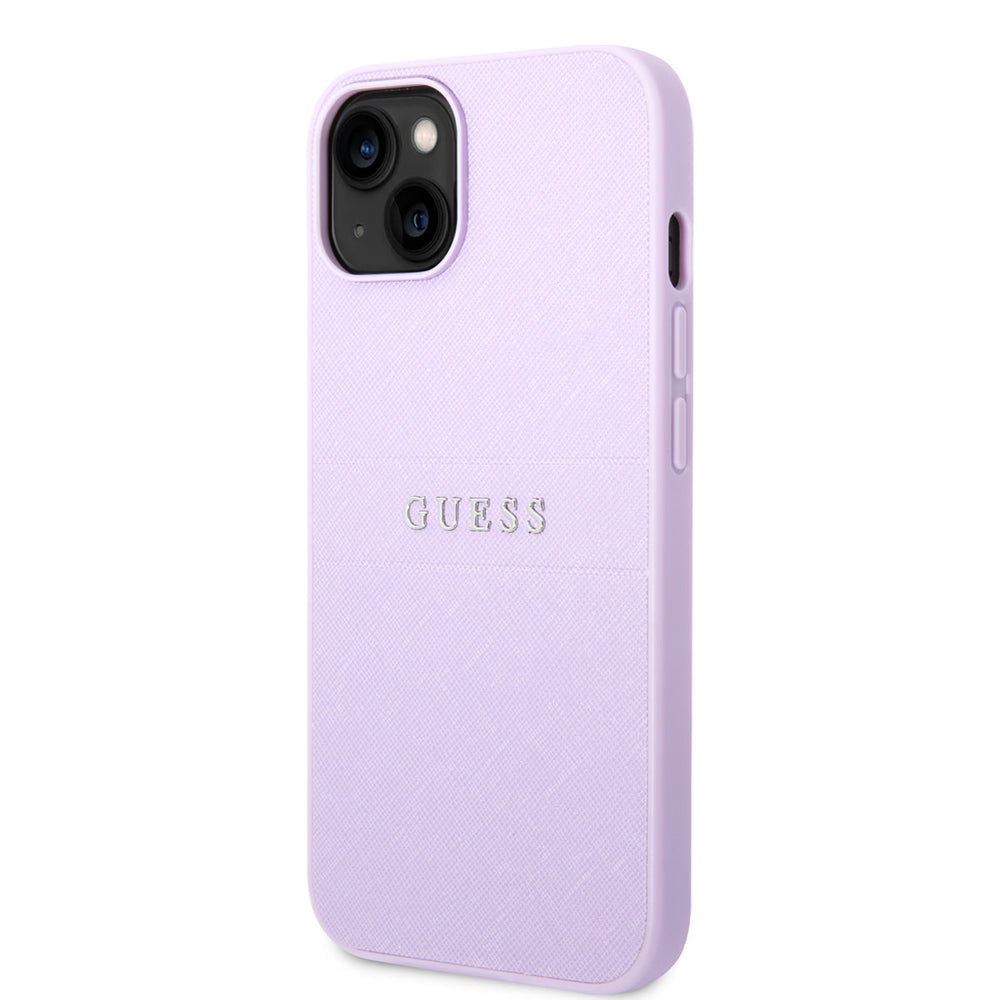 Guess iPhone 14 & 15 Plus Hardcase Backcover - Saffiano - Paars-Hoesjes-Ilumina Benelux