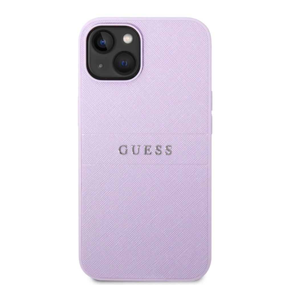Guess iPhone 14 & 15 Plus Hardcase Backcover - Saffiano - Paars-Hoesjes-Ilumina Benelux