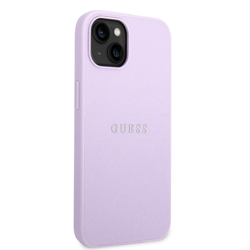 Guess iPhone 14 & 15 Plus Hardcase Backcover - Saffiano - Paars-Hoesjes-Ilumina Benelux