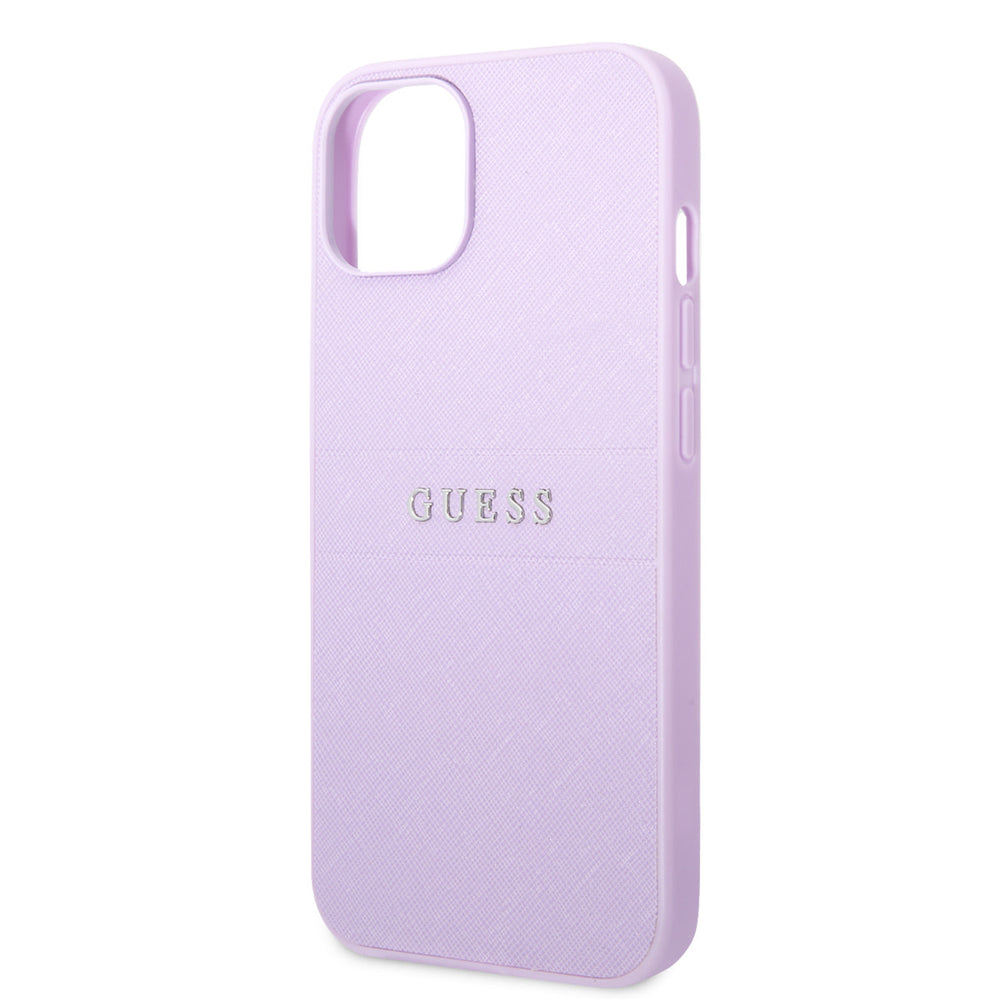 Guess iPhone 14 & 15 Plus Hardcase Backcover - Saffiano - Paars-Hoesjes-Ilumina Benelux