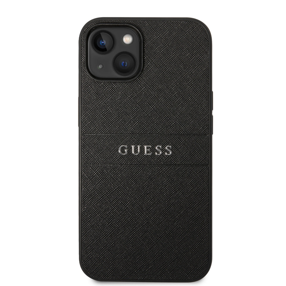 Guess iPhone 14 & 15 Plus Hardcase Backcover - Saffiano - Zwart-Hoesjes-Ilumina Benelux