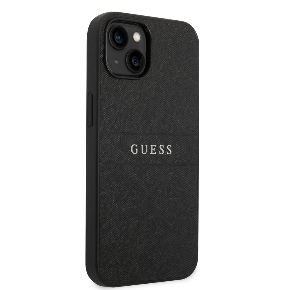 Guess iPhone 14 & 15 Plus Hardcase Backcover - Saffiano - Zwart-Hoesjes-Ilumina Benelux